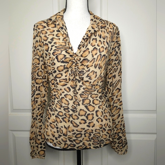 The Limited Silk Long-Sleeve Collared Blouse - Picture 2 of 6